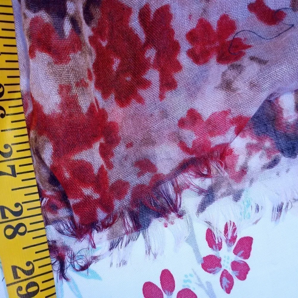 Dana Buchman Scarf Women' Multicolored AutumnColorsFloralPrint Polyester 28